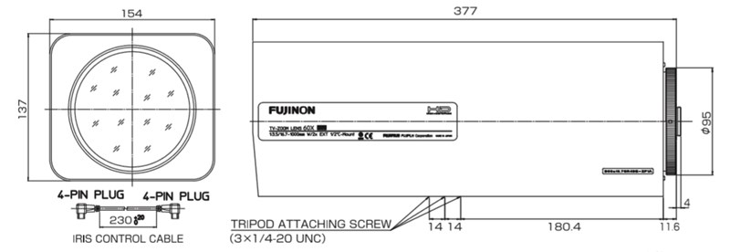 富士能20-1200mm鏡頭尺寸 富士能20-1200mm鏡頭尺寸