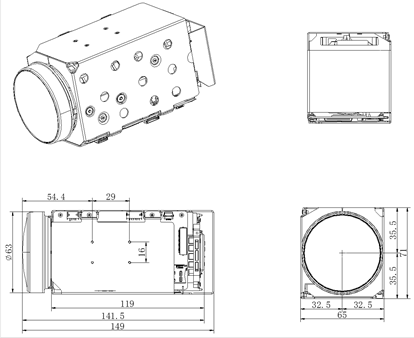 iDS-2ZMN3609S-HT外形尺寸 圖片關鍵詞